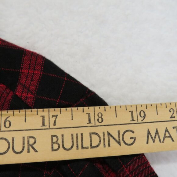 Lane Bryant Shirt Womens Size 18 Flannel Red Black Plaid Roll Tab Sleeve New - Picture 7 of 9